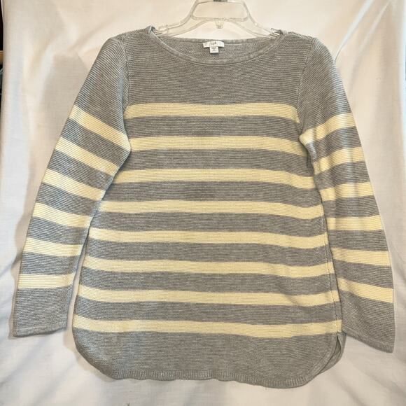 J Jill Striped Sweater Womens Petite Small Preppy Country Club Quiet Luxury - Picture 1 of 13